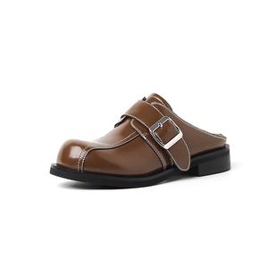 Антискользящие тапочки с закрытым носком для женщин Abrasion Resistant Slip Resistant Su Yanjiao, темно-коричневый