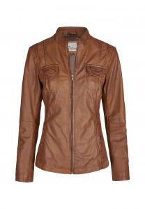 Кожаная куртка СЕФЕЛИДА 7eleven, коньячный