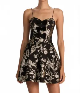 Мини-платье Daniela с бантом спереди, черное Alice + Olivia