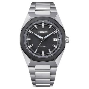 CITIZEN Часы Attesa Series Light Powered Quartz Movement Titanium Strap Watch 39mm Men's Watch Gray Dial, Gray Dial