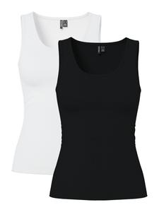 Топ PIECES PCAMELIA, черный/белый