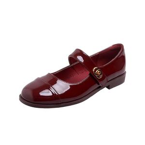 Туфли Мэри Джейн на массивном каблуке Women's TAFN, Burgundy