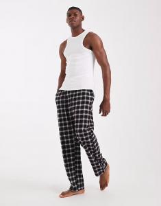 Пижамные штаны в черную клетку New Look