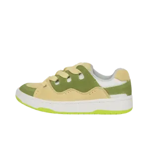 JimiXiong Женские скейтерские кеды лоу-топ желто-зеленые, цвет Yellow Green