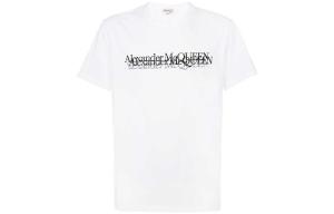 Футболка с круглым вырезом и логотипом Alexander Mcqueen, белый