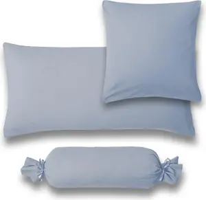 Наволочка из тонкого джерси 80/80, 160, светло-голубая Estella