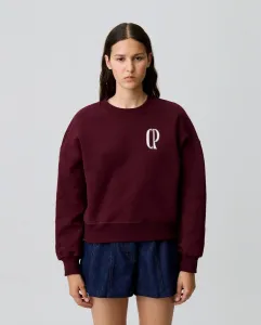 Женская хлопковая толстовка с воротником Claudie Pierlot, бордовый