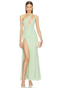 Платье саиши Michael Costello, зеленый