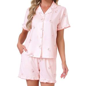 Женский лоунж-сет с рюшами и шортами Inspire Chic, Beige