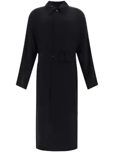 Тренч с поясом BALENCIAGA, черный