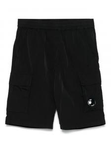 C.P. Company Kids шорты с декором Lens, черный