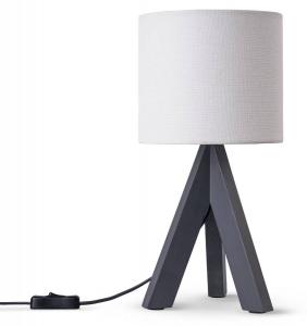 Настольная лампа Paco Home Bajo Canvas, многоцветный - дерево - белый