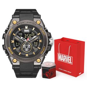 MARVEL Часы Iron Man Electronic Movement TPU Strap Watch Men's Watch Gray Dial