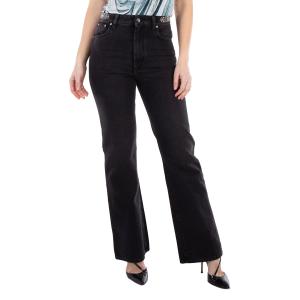 Женские джинсы Rabanne 1969 черные прямые хлопковые