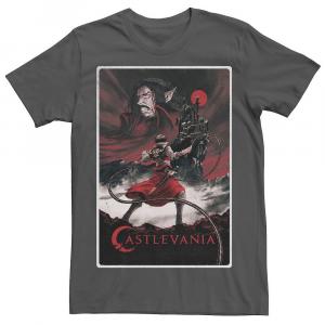 Мужская футболка с плакатом Netflix Castlevania Licensed Character, цвет Charcoal