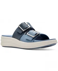 Женские сандалии-слипоны Drift Buckle на платформе Clarks, синий