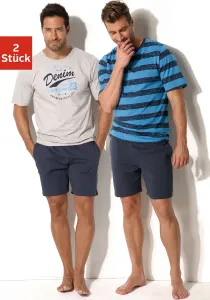 H.I.S Пижама (упаковка, 4 шт., 2 шт.), топы с разным дизайном, серый