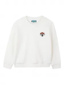 Толстовка с вышивкой Tiger Kenzo Kids, белый