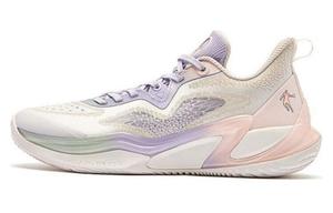 Баскетбольные кроссовки Wind Blade 4 Generation Basketball Shoes Men Low-Top White/Purple Qiaodan