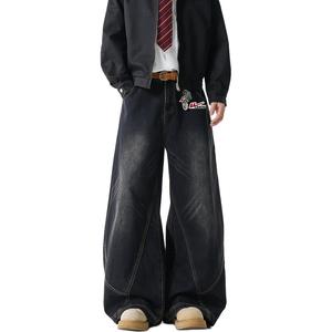 WARRIOR Джинсы Unisex Black DIY Badge Moderate Straight Fit