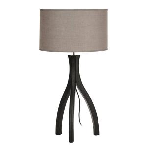 Настольная лампа hell&gut Stede Typ A, ясень / лен - 1-светлый - серо-коричневый / черный