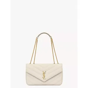 Сумка-Трансформер Loulou среднего размера. Saint Laurent, белый