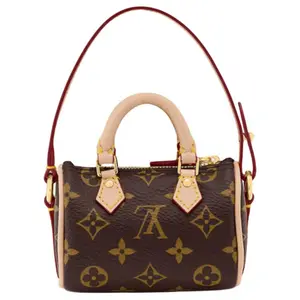 LOUIS VUITTON Брелок для сумки Speedy Monogram Brown