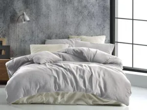 Постельное белье Kvalitex French Muslin 220x200, 70x90 см, светло-серое KVALITEX
