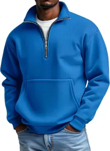 Полузип худи мужское, оверсайз, легкое