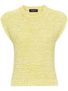 Меланжевый топ в технике кроше Fabiana Filippi, зеленый