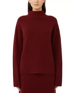 Свитер с воротником-стойкой из кашемировой смеси Orlaya Max Mara, красный