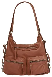 Шоппер Samantha Look, натуральная кожа, производство Италия, цвет Cognac