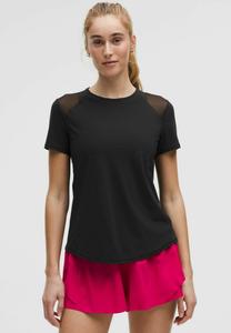 Спортивная футболка SCULPT SHORT SLEEVE lululemon, черный