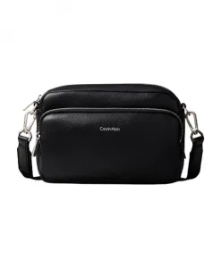 Сумка для фотоаппарата с рельефным логотипом Calvin Klein, черный