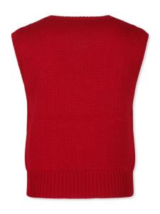 Жилет La Stupenderia с косичной вязкой, красный