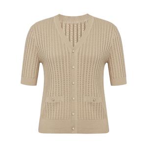 Вязаный кардиган Deep Breath с короткими рукавами, черный