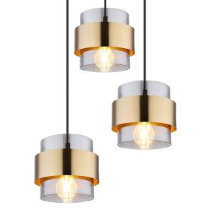 Подвесной светильник Globo Lighting Milley I, прозрачное стекло / железо - 3 лампы