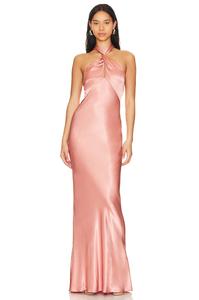 Платье макси Shona Joy La Lune High Neck Twist, цвет Antique Rose