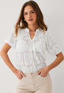 Блуза MIT KRAWATTEN-DETAIL Ellos Collection, белый
