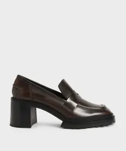 Туфли-лоферы Penny Loafer Pumps Charles & Keith, цвет Darkbrown