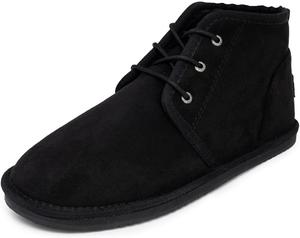 Зимние мужские ботинки Nautica - утепленные мехом Шерпа, шнурованные, для холодной погоды, теплые домашние и обувь, удобные и уютные сапожки, черный