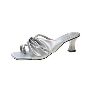 Тапочки-слайды женские TAFN, Silver