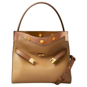 TORY BURCH Маленькая двойная сумка Ли Радзивилл Тирамису