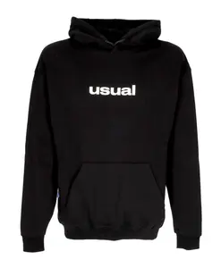 Местная черная толстовка с капюшоном и карманом-кенгуру. Usual, черный