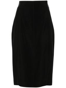 Mugler юбка строгого кроя с пряжкой, черный