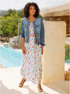 Heine Тканое платье белого цвета с принтом в виде лобстера