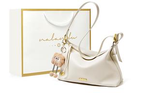 Кожаная, Искусственная Кожа Сумка Тот, Набедренная Сумка, Плечевая Сумка Обычная Женская Экрю/Полуночно-Черная Narandu