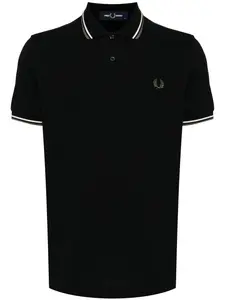 Рубашка поло с контрастной окантовкой Fred Perry, черный