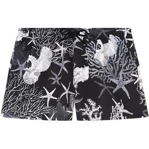 Барокко Морские Напечатанные Плавки со Шнурком VERSACE, Черный