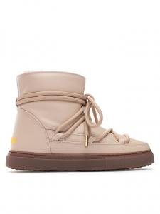 Женские зимние ботинки Inuikii короткие с мехом, бежевый